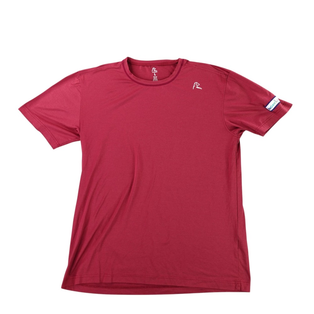 Rhoback T-Shirt Men Large Maroon Short Sleeve Performance Gym Logo